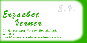 erzsebet verner business card